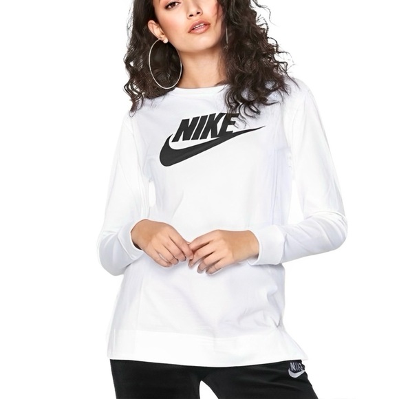 Nike Sportswear Women's Long Sleeve Shirt with Side Slit - Picture 1 of 5